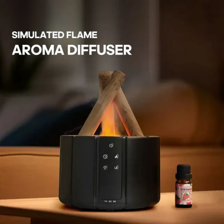 Experience the Warmth of a Bonfire with Our Ultrasonic Flame Aroma Diffuser