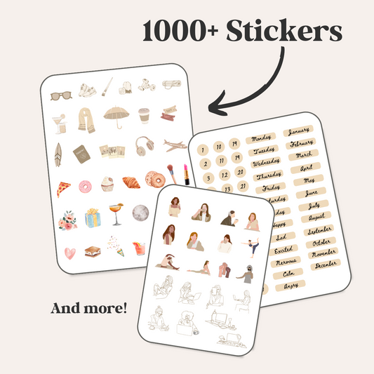 Ultimate Mom Life Planner Bundle - Digital Planners with 1000+ Stickers and Annual Budget Spreadsheet (Instant Download)