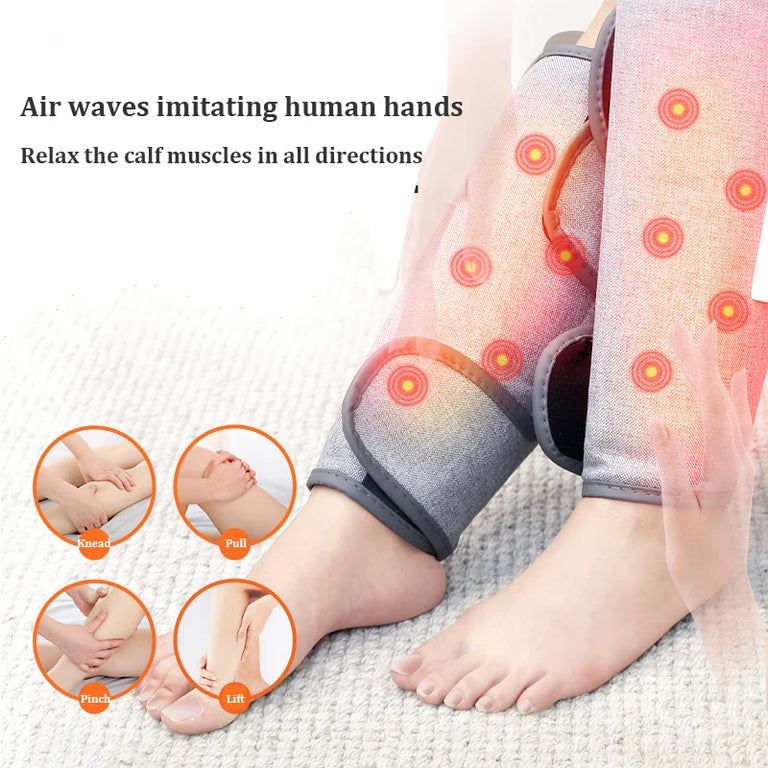 Say Goodbye to Leg Pain with Our 360° Heated Air Compression Leg Massager