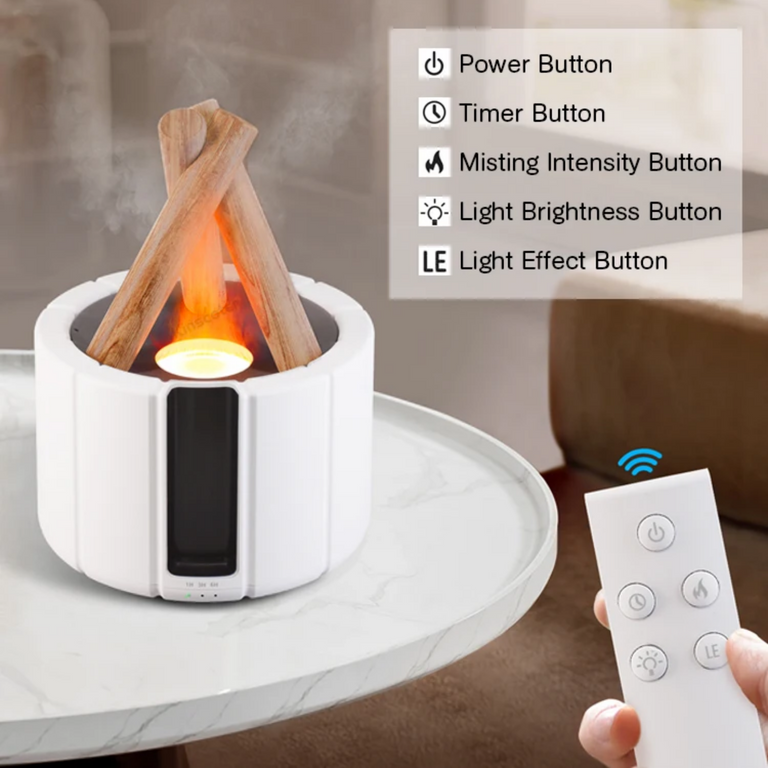 Experience the Warmth of a Bonfire with Our Ultrasonic Flame Aroma Diffuser