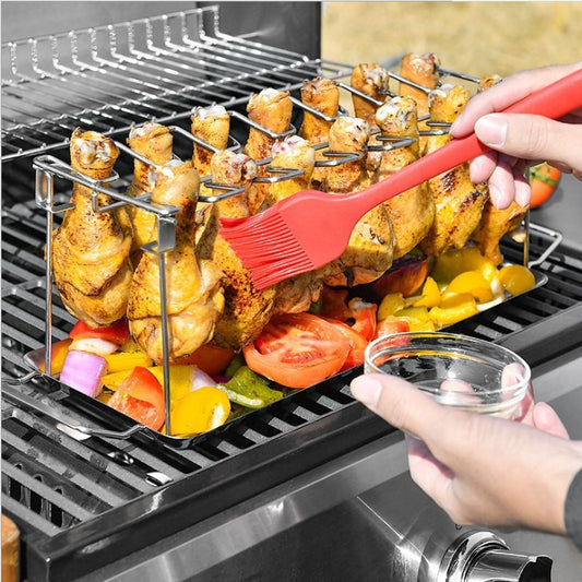 Grill Chicken Legs to Perfection with our Stainless Steel Chicken Leg Rack