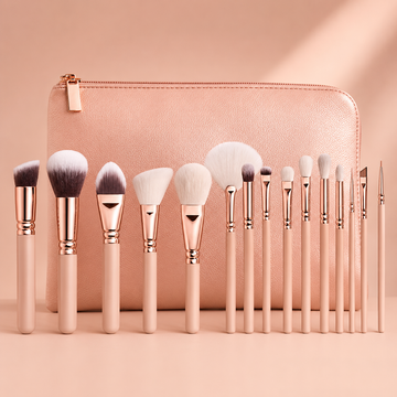 Achieve Perfection with the 15-Piece Rose Gold Makeup Brush Set