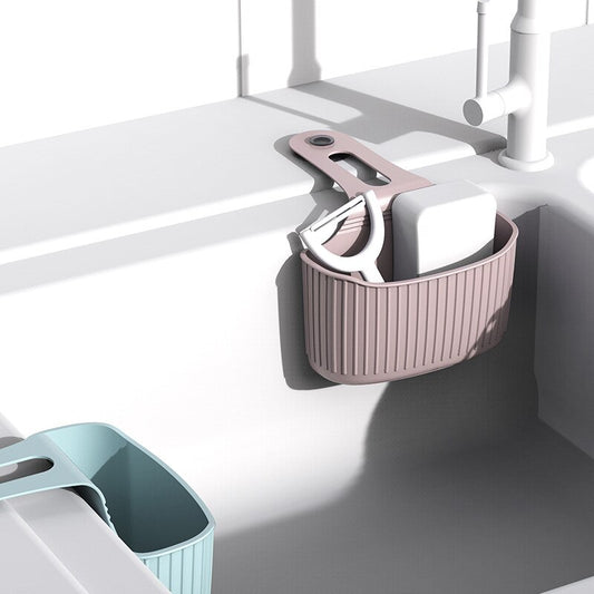Maximize Kitchen Space: Adjustable Wall-Mounted Sink Storage Basket!