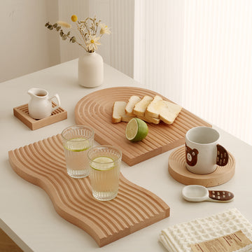 Elevate Your Dining Aesthetic: Solid Wood Cake & Dessert Tray