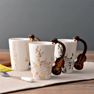 Strum Your Tunes with the Guitar Mug - A Musical Sip of Joy