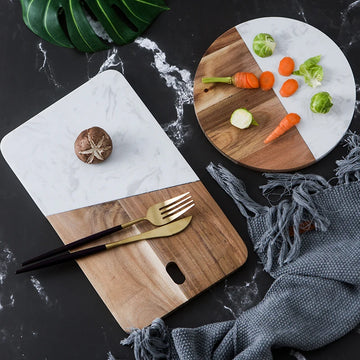 Hochwertiges Marmor- und Holzbrett – perfekt für Käse, Sushi und mehr!