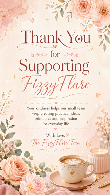 Thank you for supporting FizzyFlare digital thank-you card